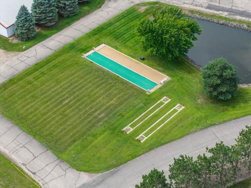 Enjoy a relaxing game of horseshoes or bocce ball just down the road from the home!