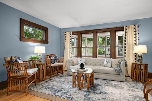 Turn-of-the-century gems throughout, including this charming piano window.