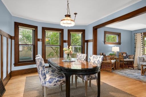 A seperate formal dining room dignifies all the daily events that take place there - nightly dinners, game night, challenging homework sessions - making everyday events special and intentional.