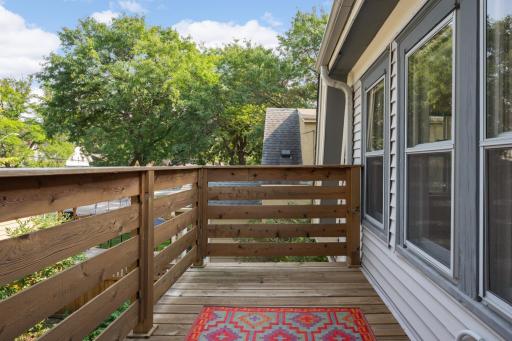 *To convert to a duplex, one could add a staircase off the deck.