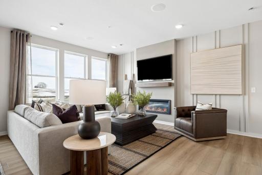 The Spacious Gathering Room as shown in the Hadley model home