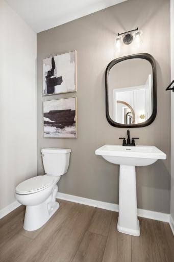 The Main floor half bath, as shown in the Hadley model.