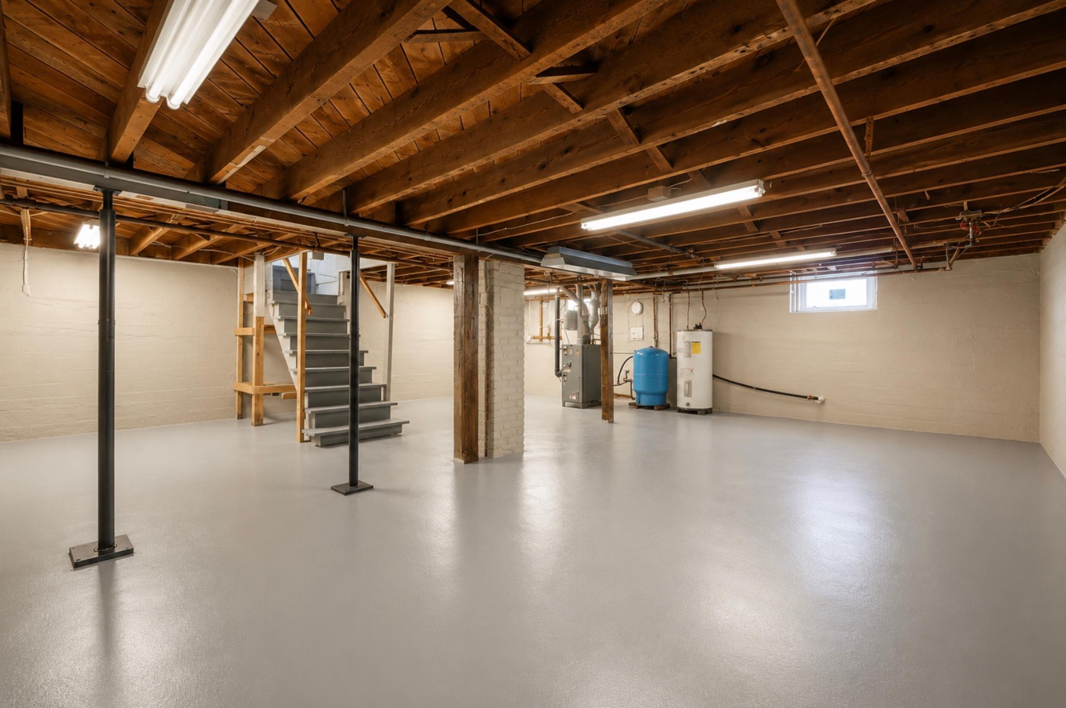 unfinished basement