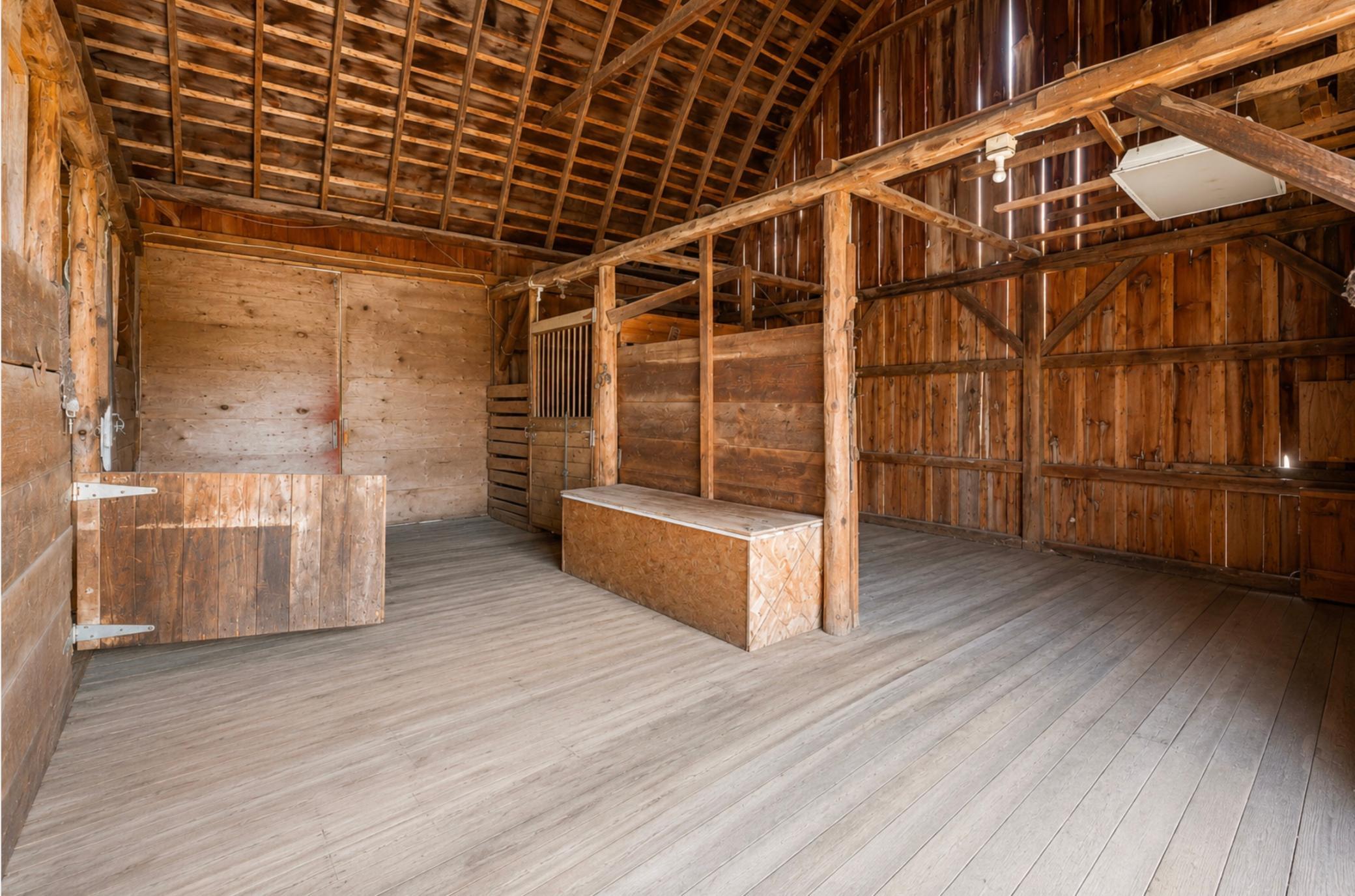 Stables for 3 horses and goats!