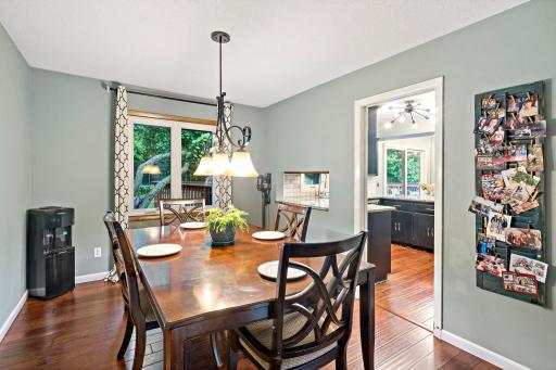 Dining room off kitchen and living room.