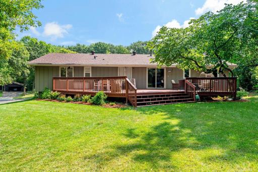 Great large deck off kitchen.