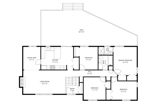 Main level floor plan
