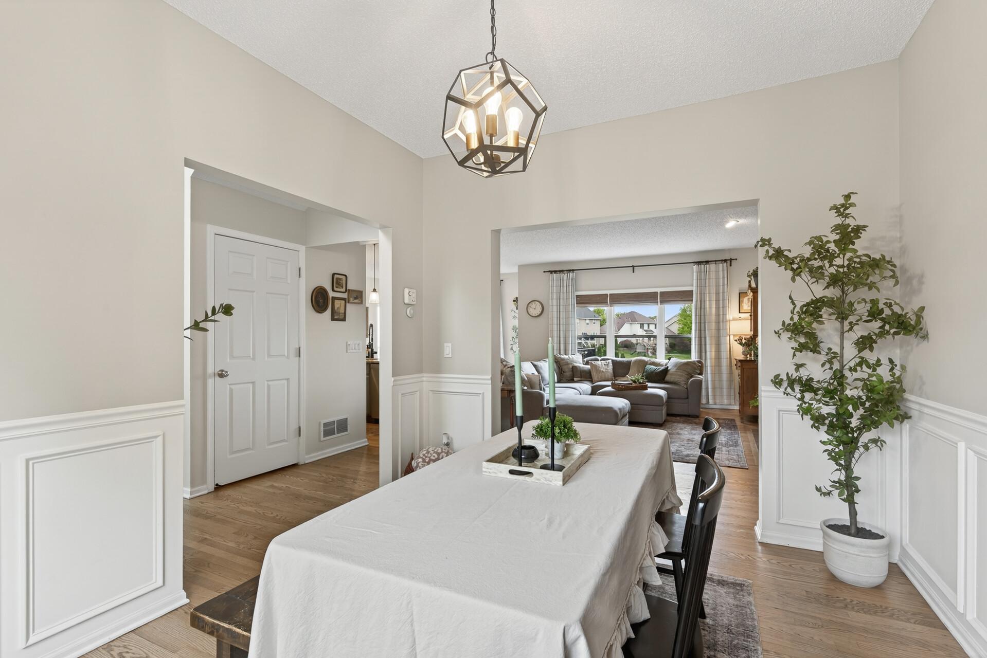 Formal Dining Room with Picture Frame Molding