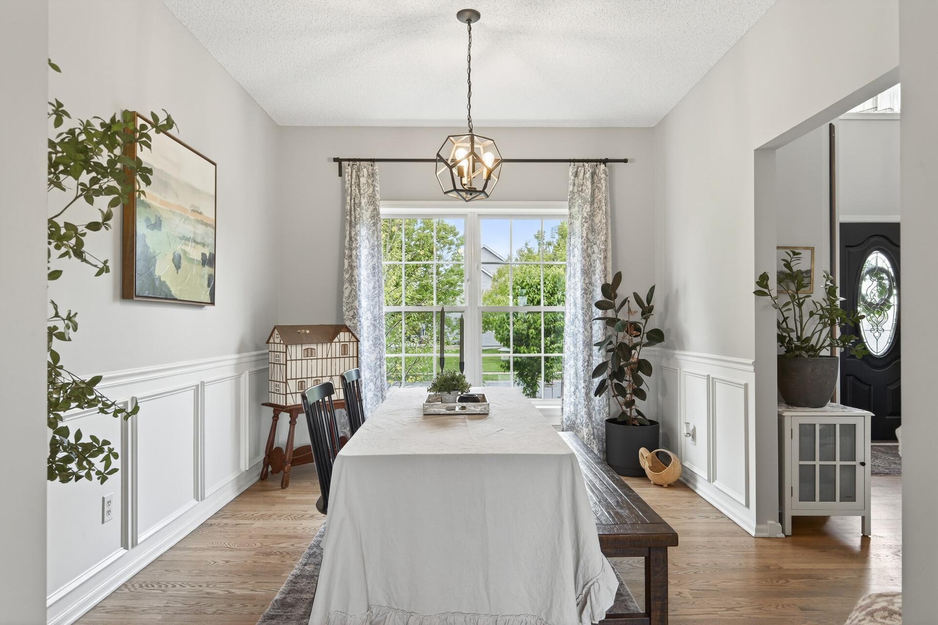 Formal Dining Room Overlooks the Front Yard