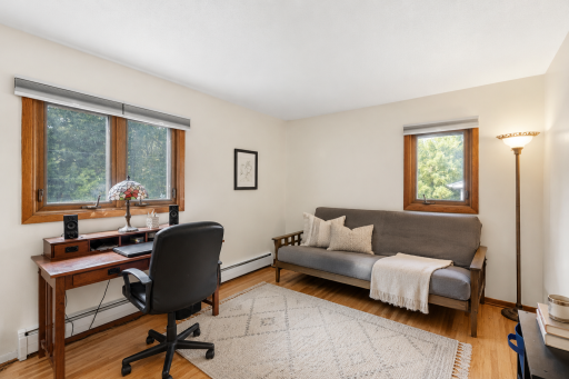 Bedroom 3: virtually staged to showcase decor
