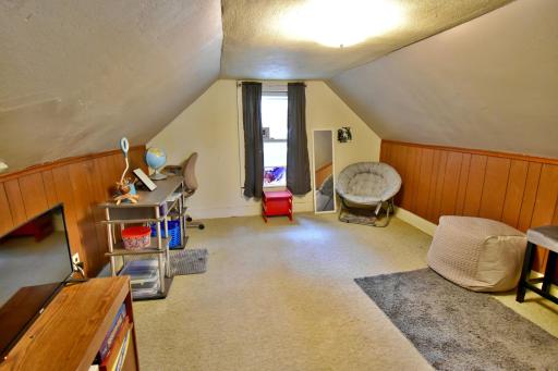 The upper level bedroom area is very spacious and has lots of storage areas