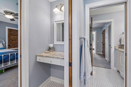 This bathroom can be used by two other bedrooms.