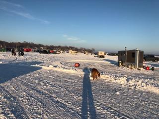 Ice fishing on Phelps Bay is a must with Ice skating, and camaraderie with neighbors and friends!