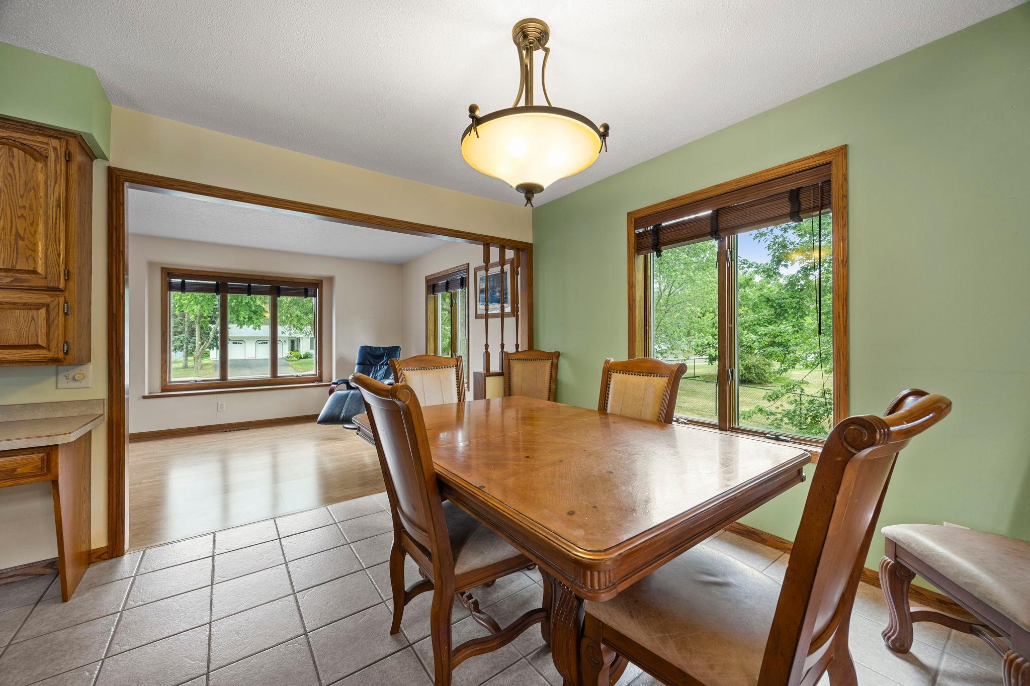 Dining room has room for large table