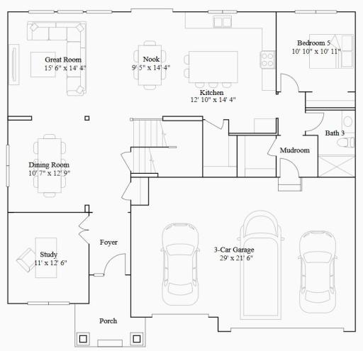 Itasca main level floorplan.