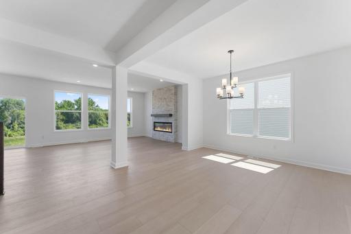 (Photo of a similar home, actual finishes may vary) Fit for casual weekend brunches and upscale celebrations alike, the formal dining space joins seamlessly with the Great Room for additional entertaining options.