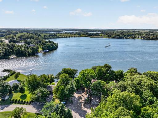 Lake Aerial over Home