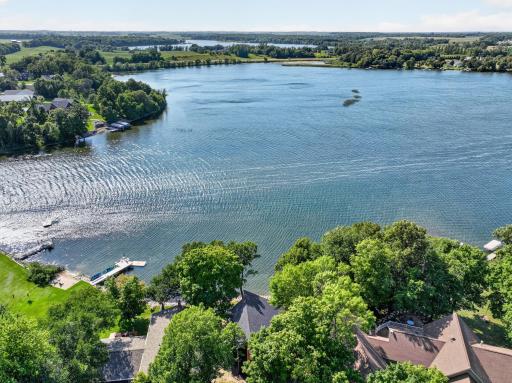 Lake Aerial over Home