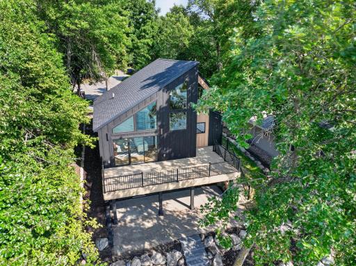 Aerial Lakeside of Home