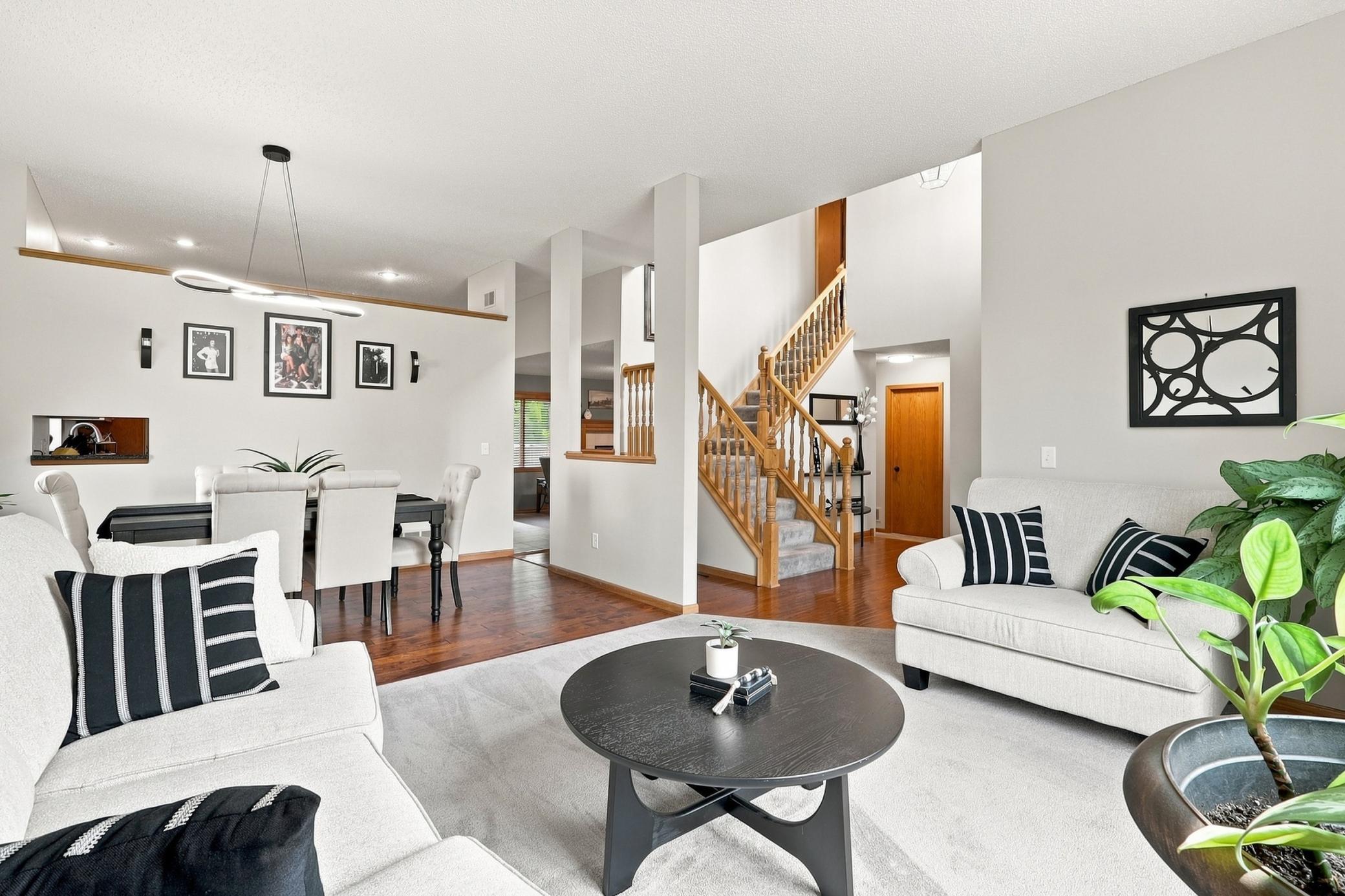 Soaring entryway ceiling
