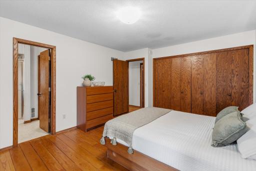 The primary suite has a walk-in 3/4 bath that is adjoined to full hall bathroom.