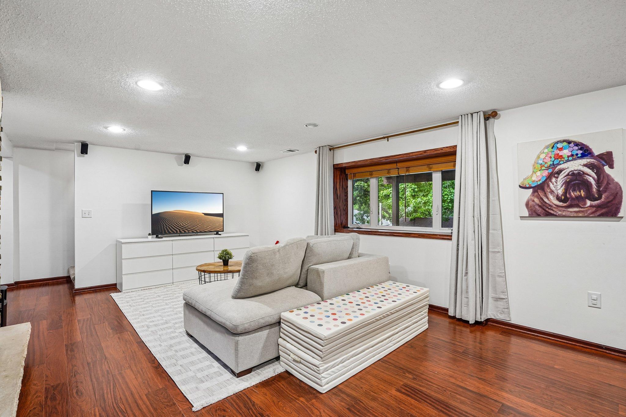 So much room in this family room!