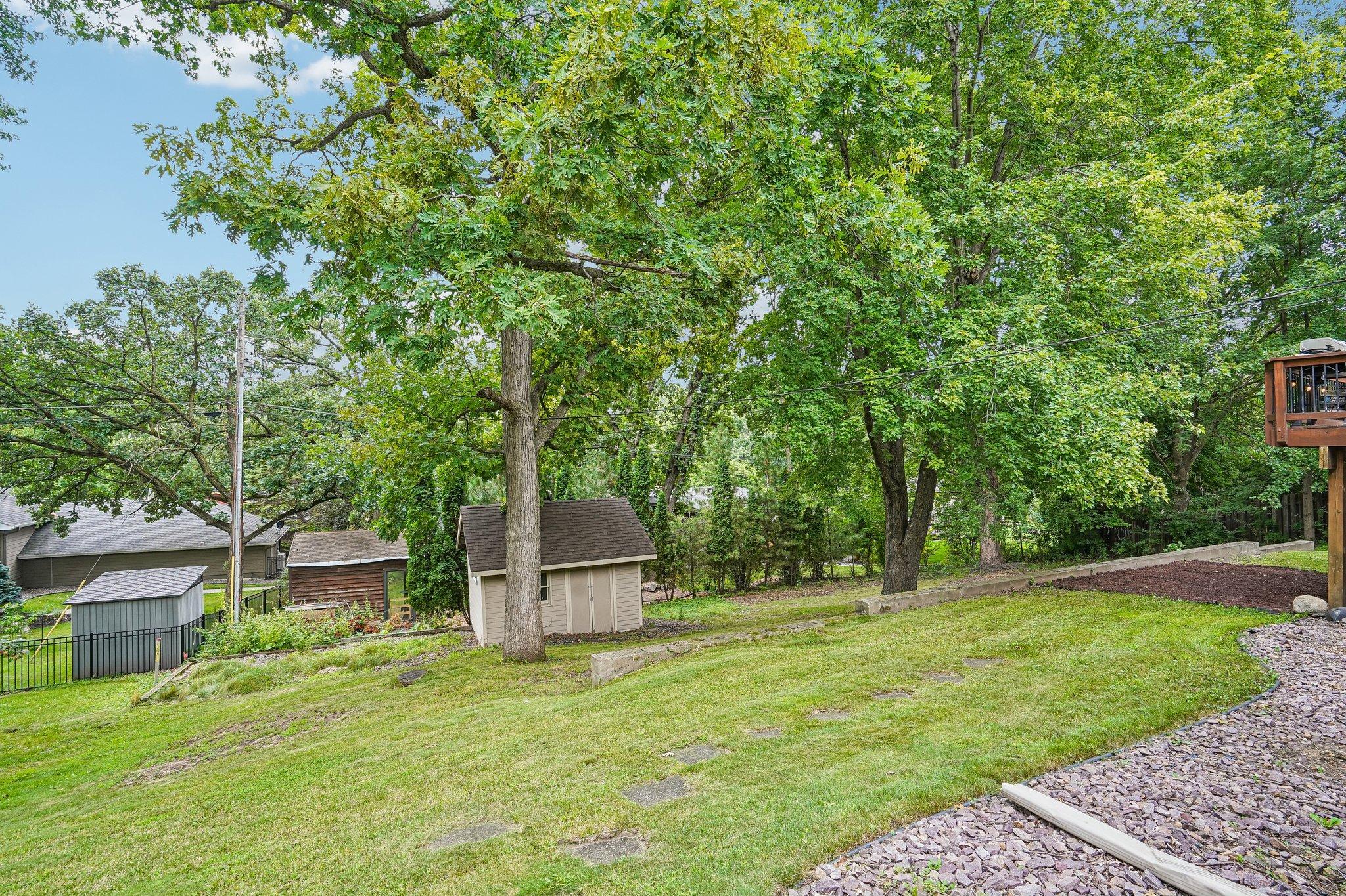 Large backyard