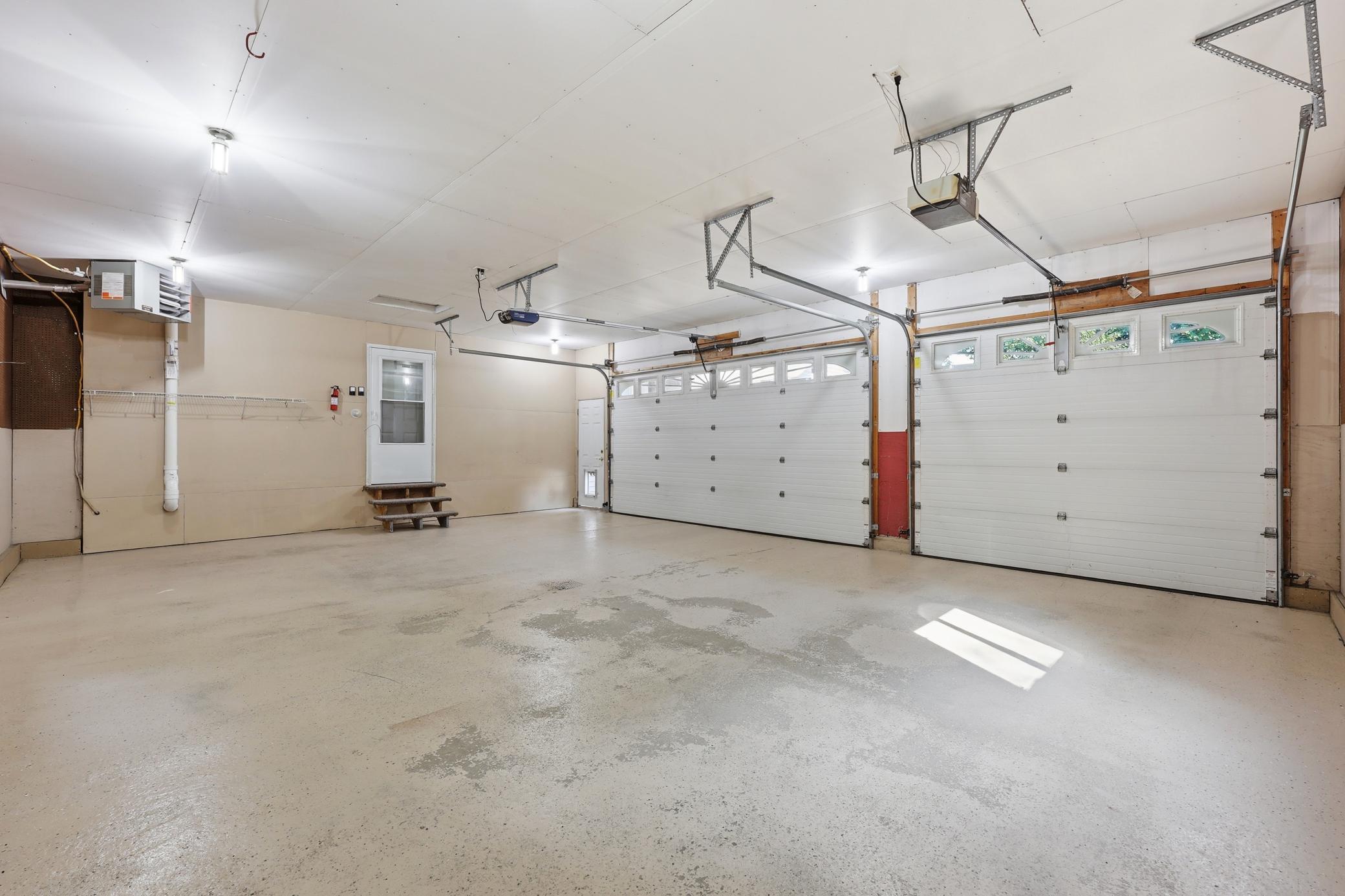 Attached 3 Stall Garage Interior