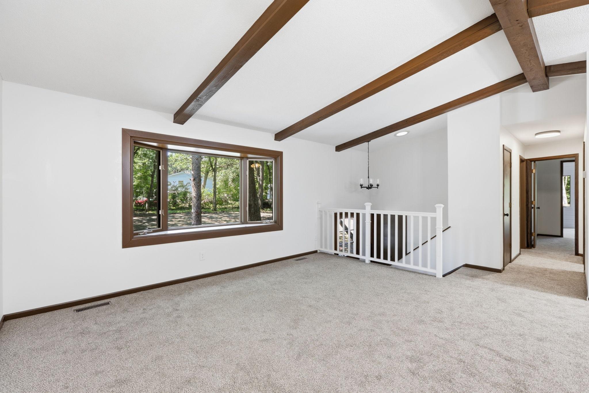 Main level living room- new carpet and paint