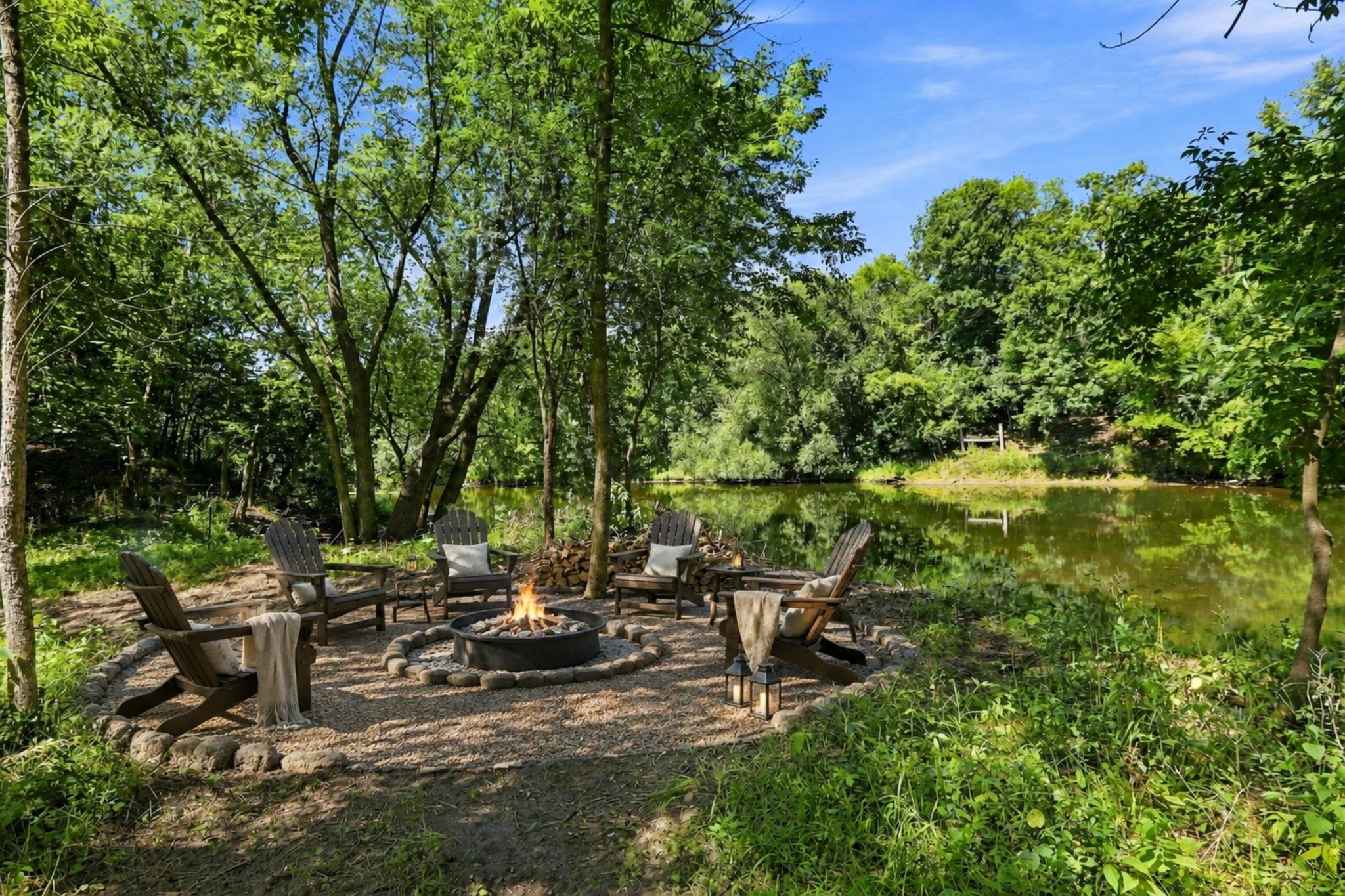 Virtual staging to visualize the potential of our new outdoor paradise along the river