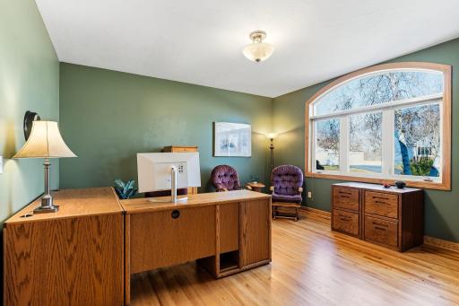 Main-level office with versatile design that can easily serve as a 6th bedroom.