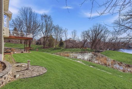 Tranquil private pond—an ideal spot for relaxation, reflection, and enjoying serene waterside views.