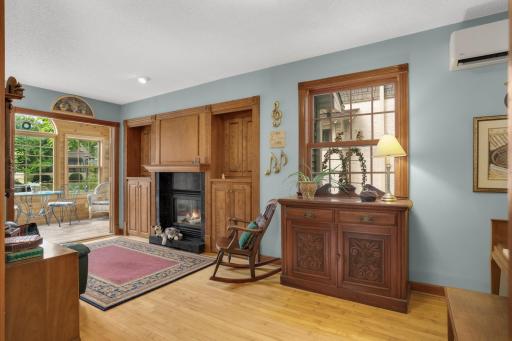 Family room with cozy fireplace