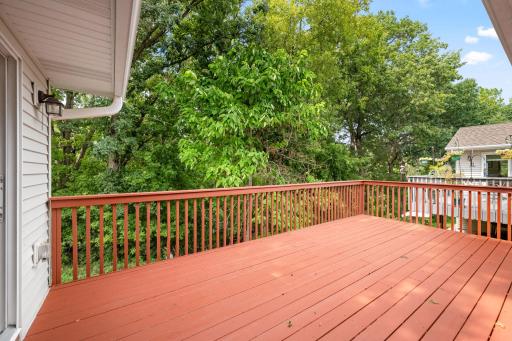 Large deck with views of nature and the occasional wildlife
