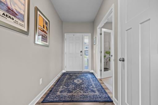 Entrance of the home with home office