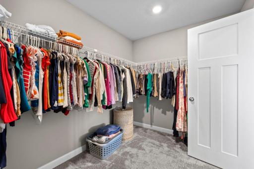 Walk-in closet in the primary bedroom