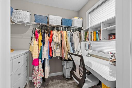 Walk-in closet is big enough for a desk