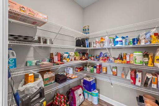 Walk-in pantry in the kitchen