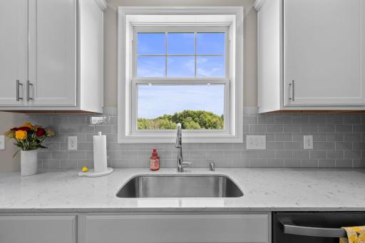 Wooded view from the kitchen sink