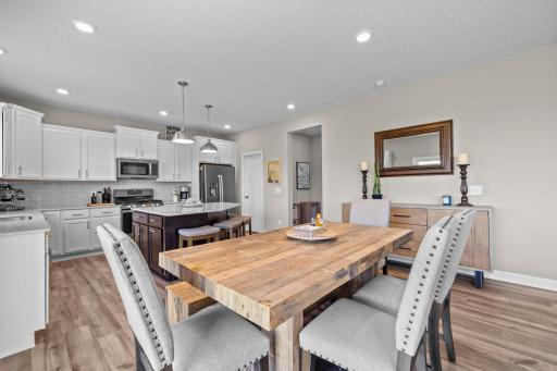 Dining space off of the kitchen and living room