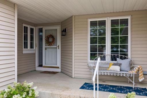 True Main level Living is inside! Enjoy the covered front porch.