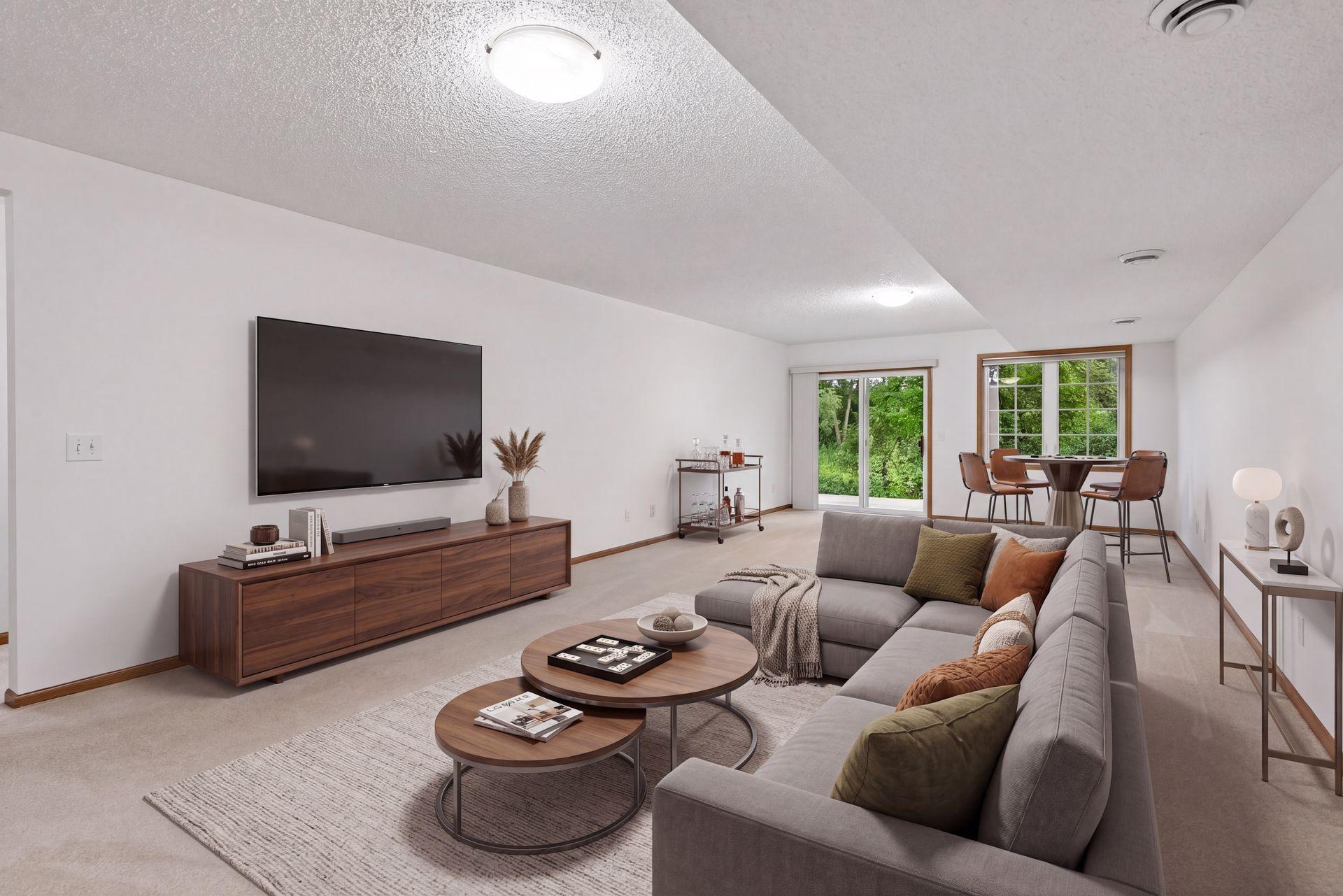 Virtually Staged - Lower Level Family Room