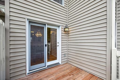 Looking into the dining room from the deck