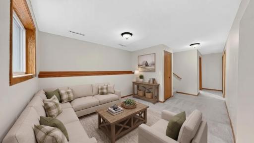 Basement Bonus Room Virtually Staged