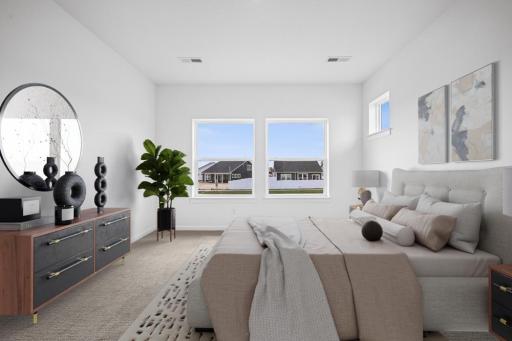 Virtually staged Owner's Retreat.