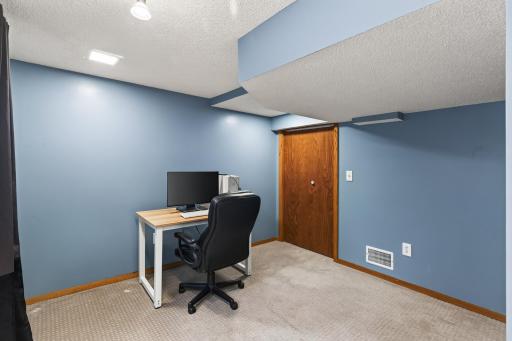 The lower level den/office space