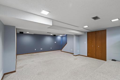 Another view of the lower level family room