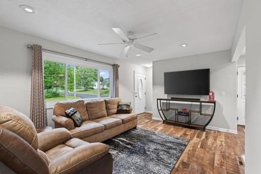 The freshly painted main floor is bright and inviting