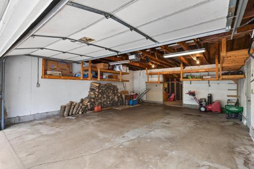 This view shows the interior of the garage and doorway into the owrkshop area