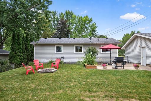 Enjoy grilling on the patio or sitting around the firepit